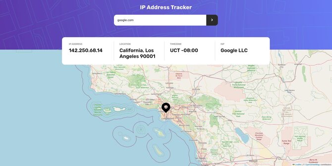 IP Address Tracker preview